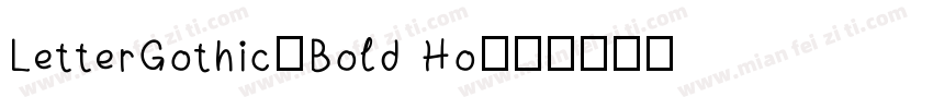 LetterGothic-Bold Ho字体转换